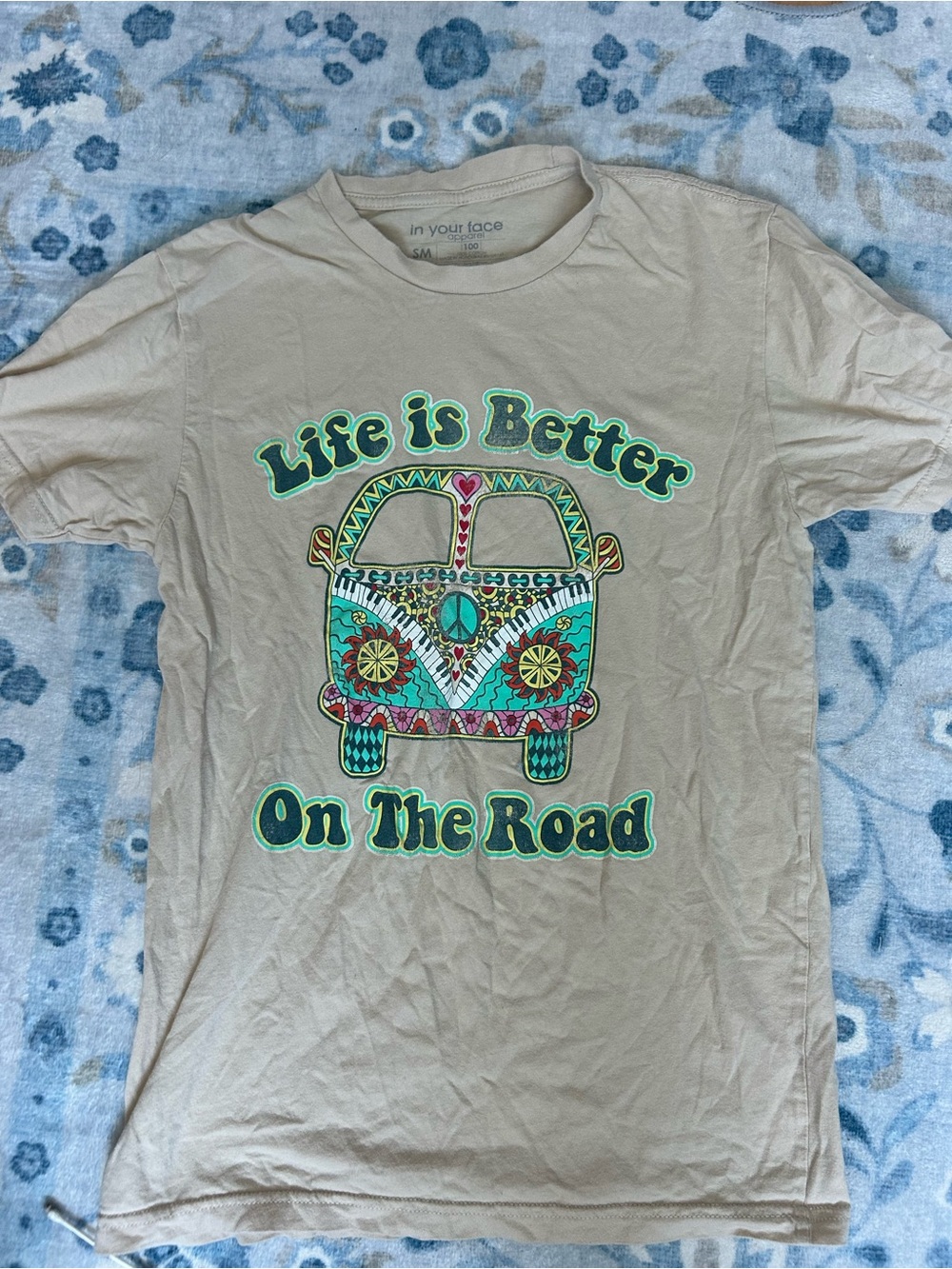 Life Is Better On The Road Graphic Tee - Beige